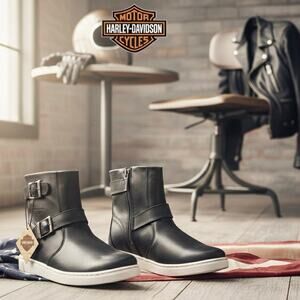 NWT Harley-Davidson Women's Bateman Engineer Leather Riding Boots Sz. 7.5